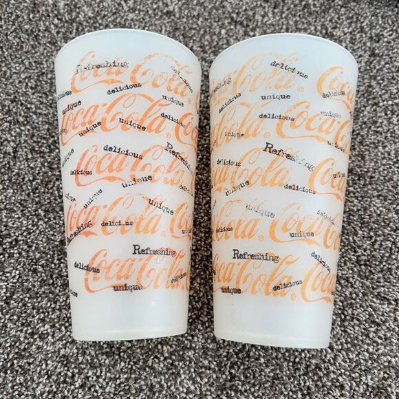 Set of two 1988 Coca-Cola Plastic Tumblers by Thermo-serv - Picture 1 of 7